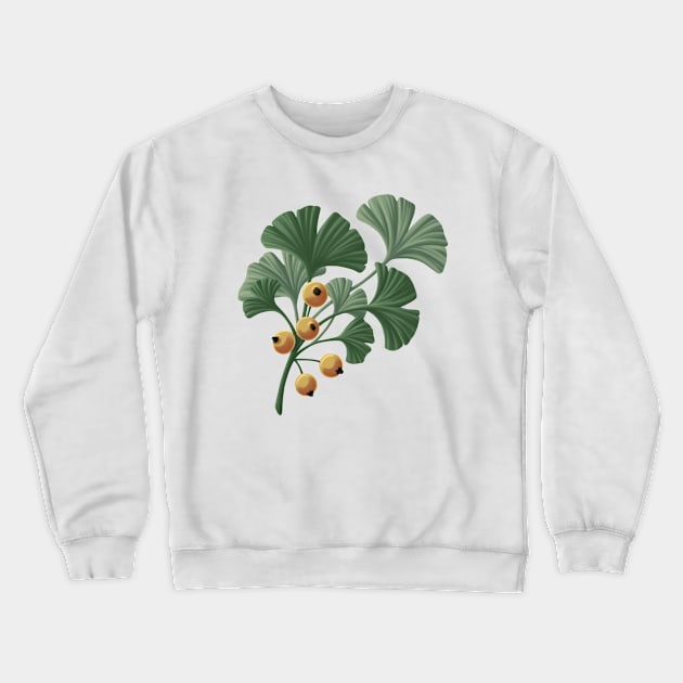 Ginkgo with berries Crewneck Sweatshirt by Dawn draws